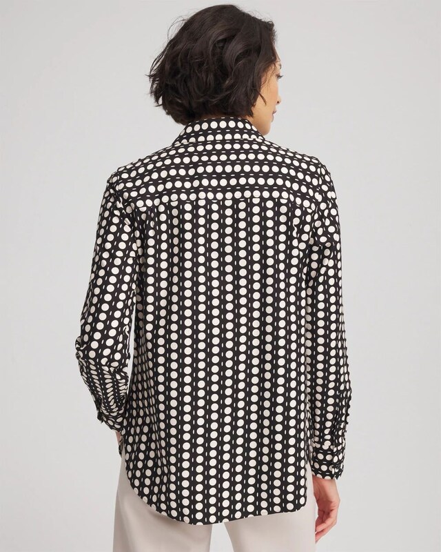 No Iron Printed Sateen Shirt - image 3